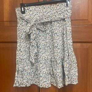 Madewell floral mini skirt